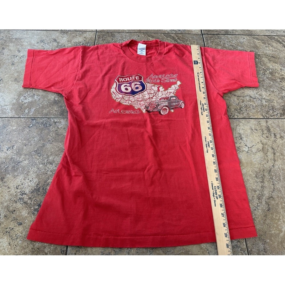 Vintage Route 66 America's Highway Arizona Red Souvenir T-Shirt Size XL Blemish